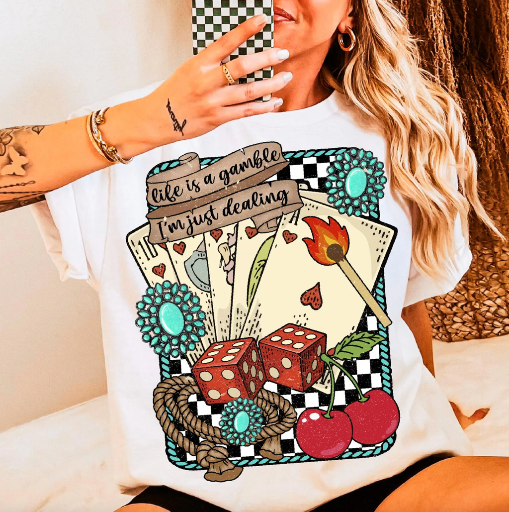 Life Is A Gamble Tee : Black / X-Large