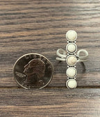 White Turquoise Adjustable Ring