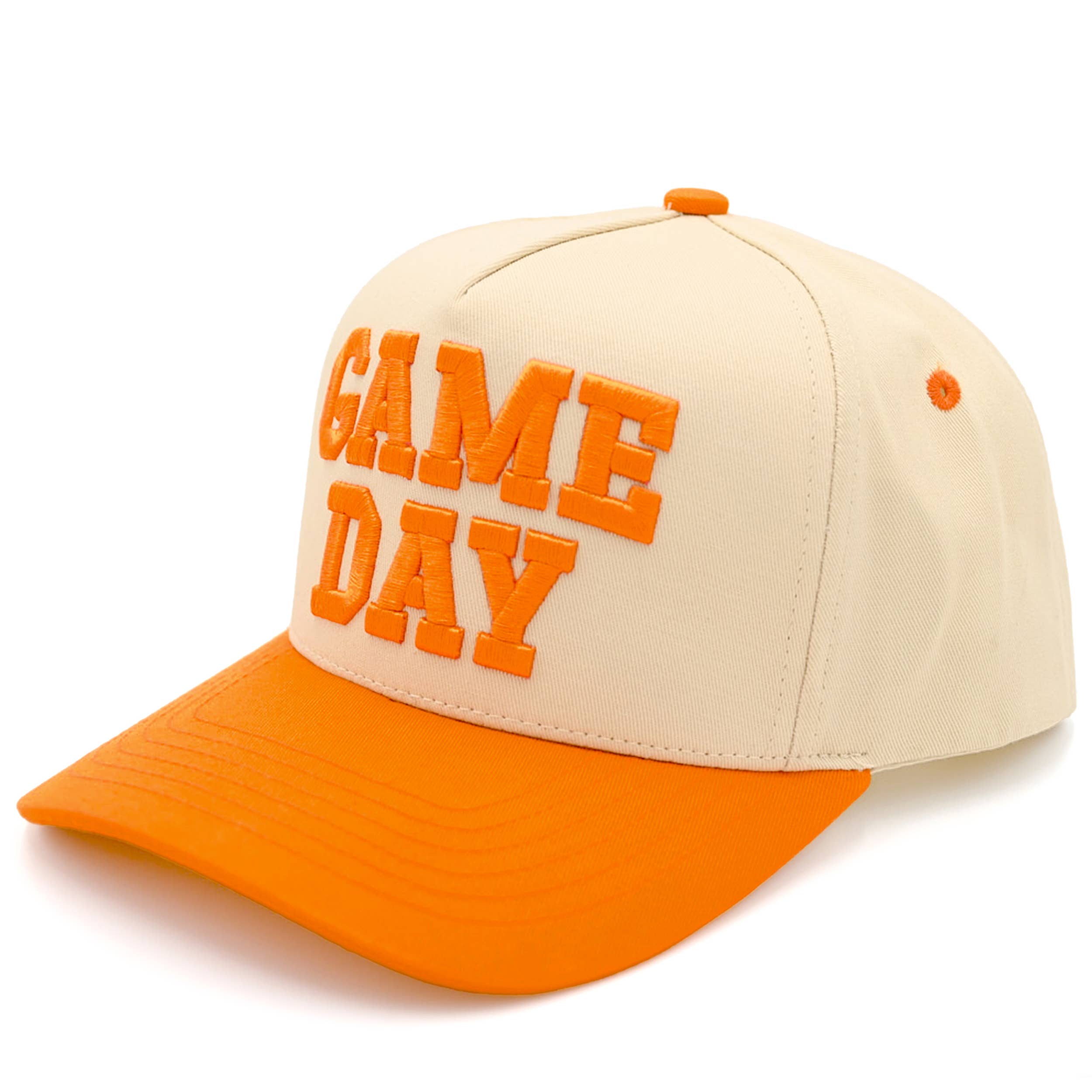C.C GAME DAY Embroidered Cotton Baseball Cap: Black