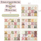 Spanish Bible Tabs Boho Laminated Set