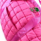 QP774 Quilted Puffer Weekender/Duffel Bag: Orange