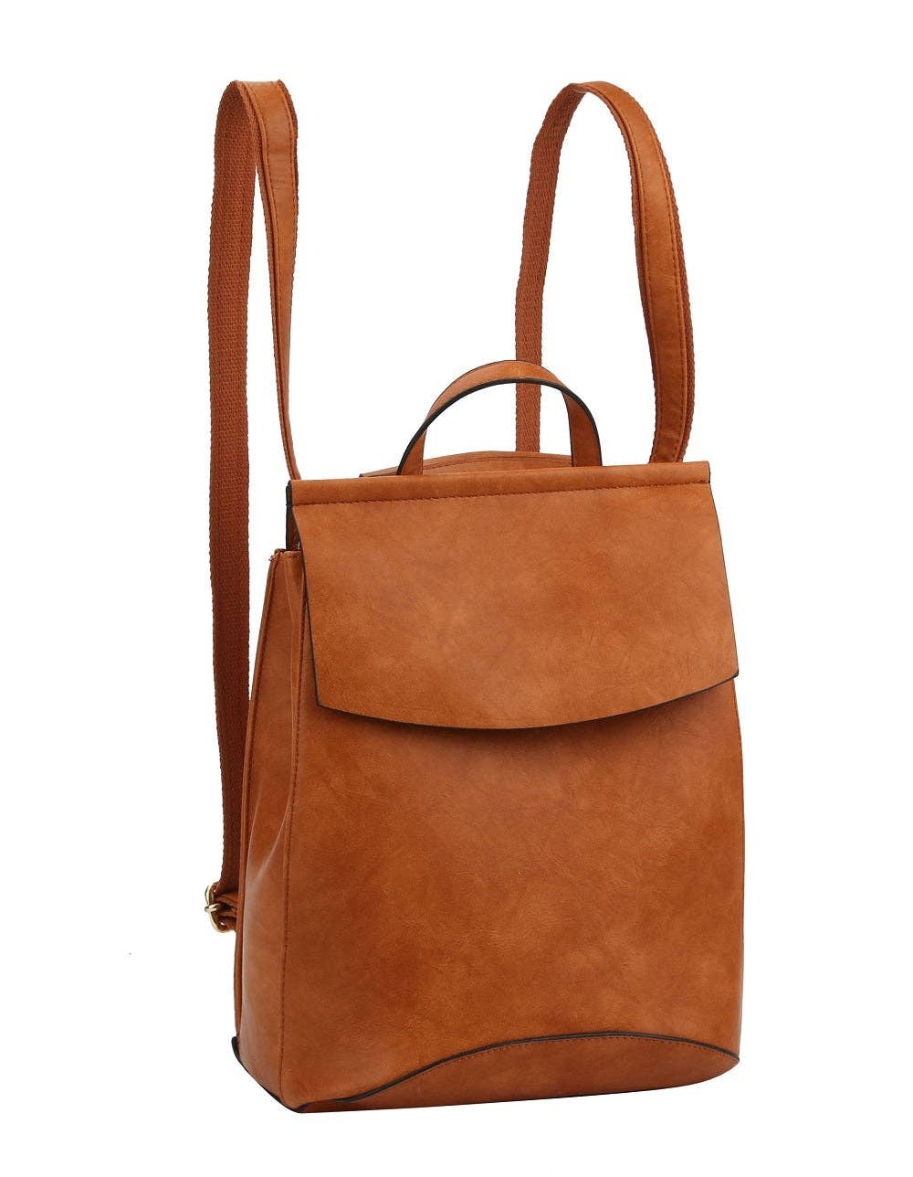 UNV0069 Flap Over Convertible Backpack: Brown