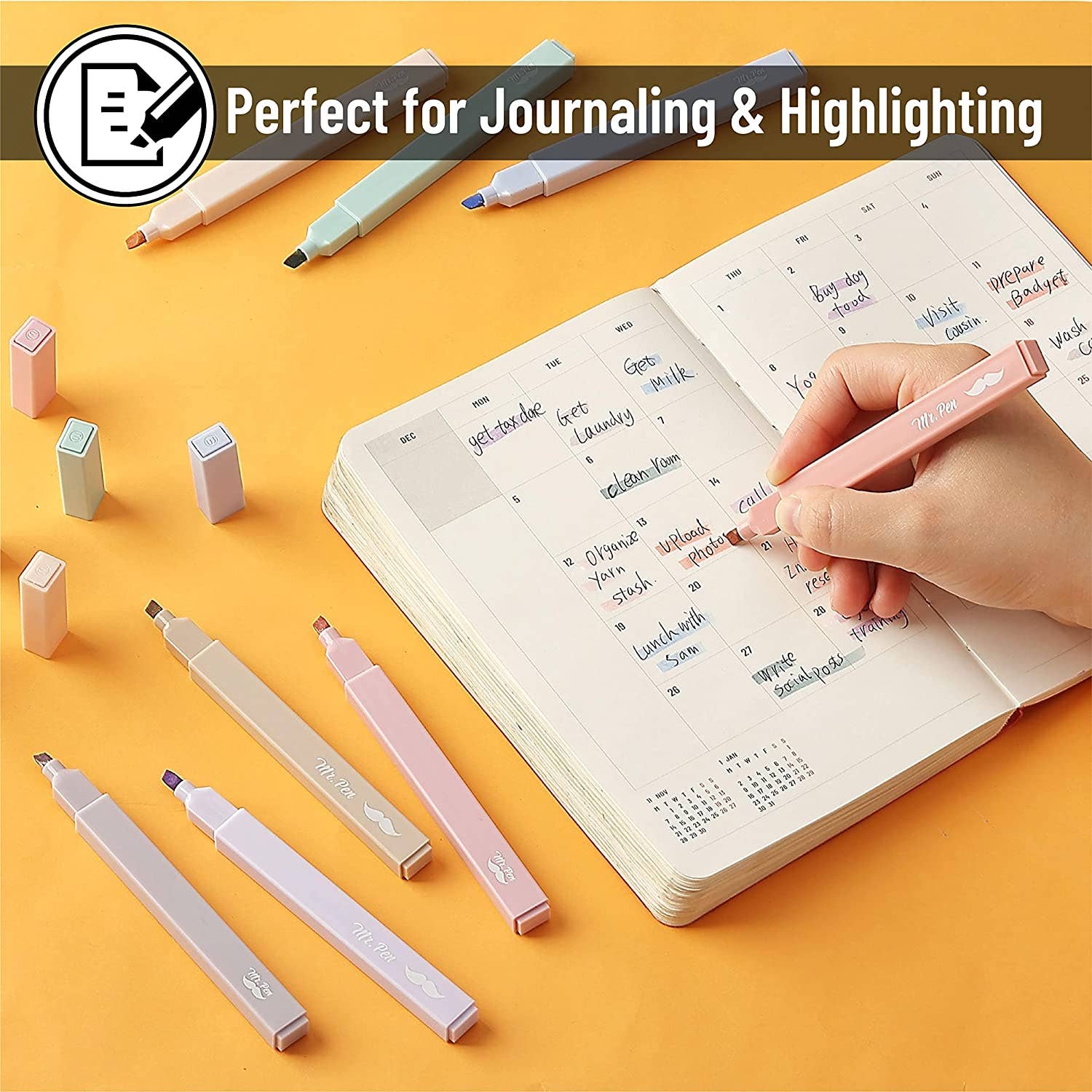 Aesthetic Highlighters 16 Pack: Morandi Colors