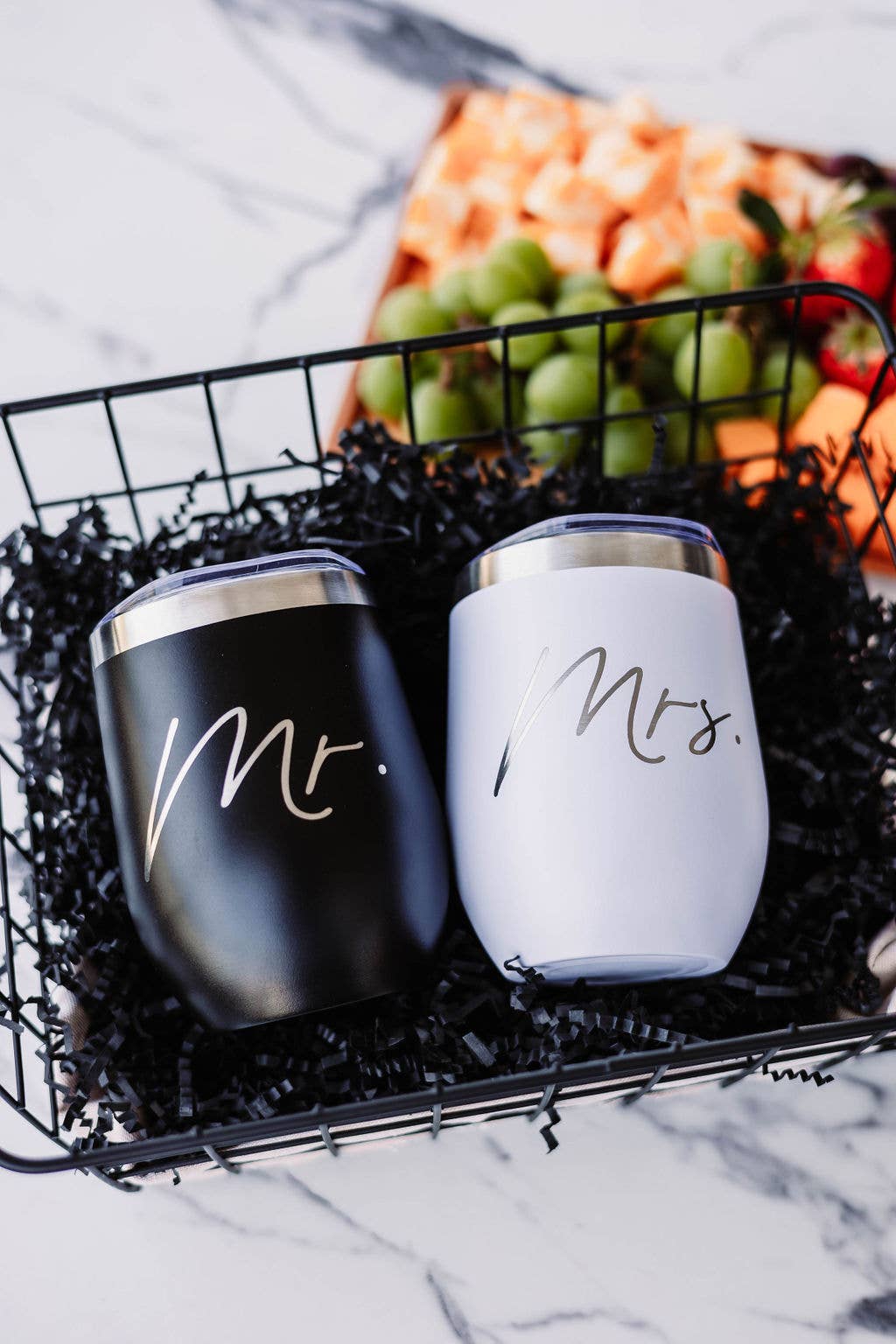 Set of Mr. and Mrs. Wine Tumblers