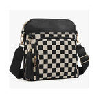 SF22408 Camila Checkered Crossbody: Brown