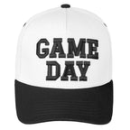 C.C GAME DAY Embroidered Cotton Baseball Cap: Black