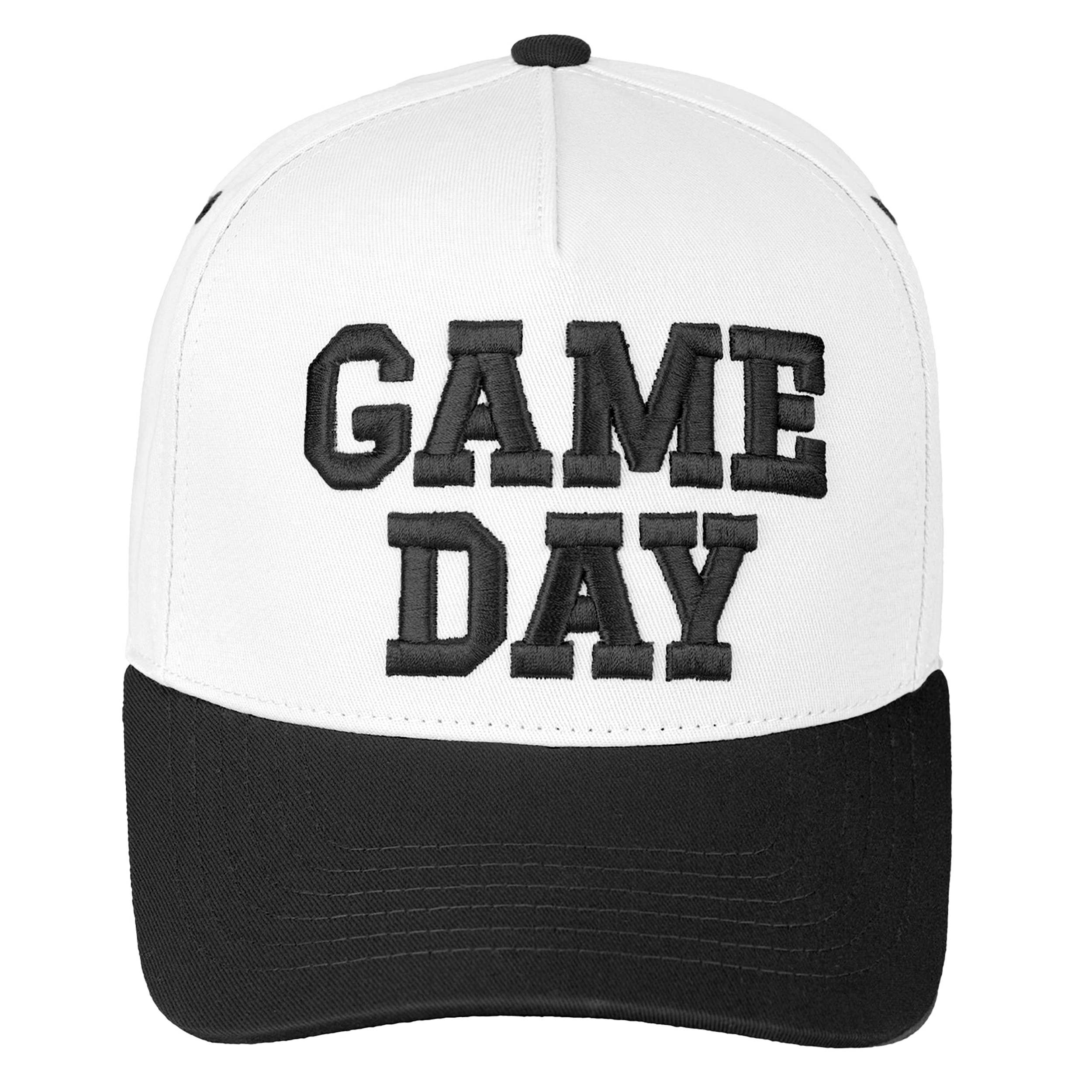 C.C GAME DAY Embroidered Cotton Baseball Cap: Black