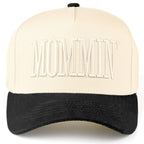 C.C MOMMIN Letter Two Tone Trucker Cap: Leopard