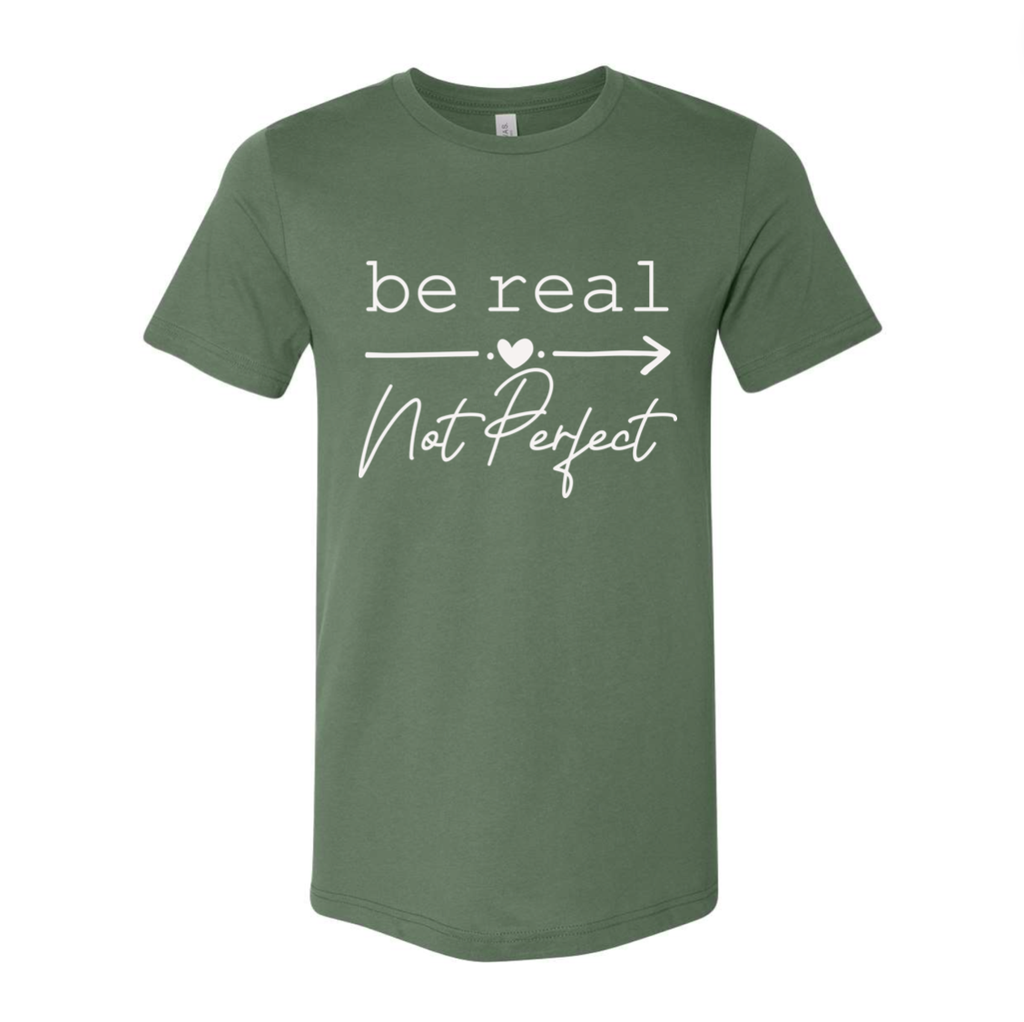 Be Real Not Perfect Tee: Grey / Medium