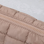 QP782 Quilted Puffer Satchel/Crossbody Bag: Teal