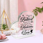 Memorial Heart With Gift Box - Acrylic Dandelion In Wind