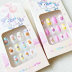 Fun Fake Artificial Kid's False Nail Tips: ASSORTED COLOR / ONE SIZE(12)