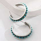 WESTERN TURQ STONE HOOP