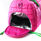 QP774 Quilted Puffer Weekender/Duffel Bag: Orange