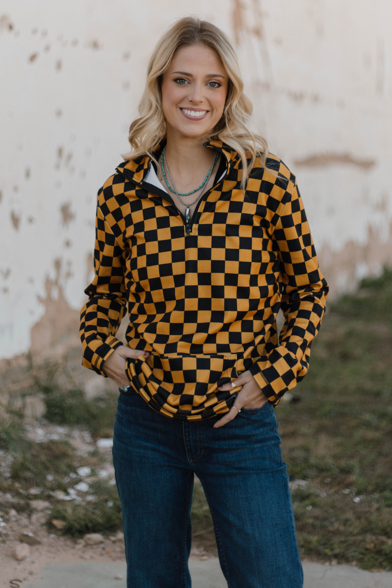 Pep Rally Pullover- Gold: L