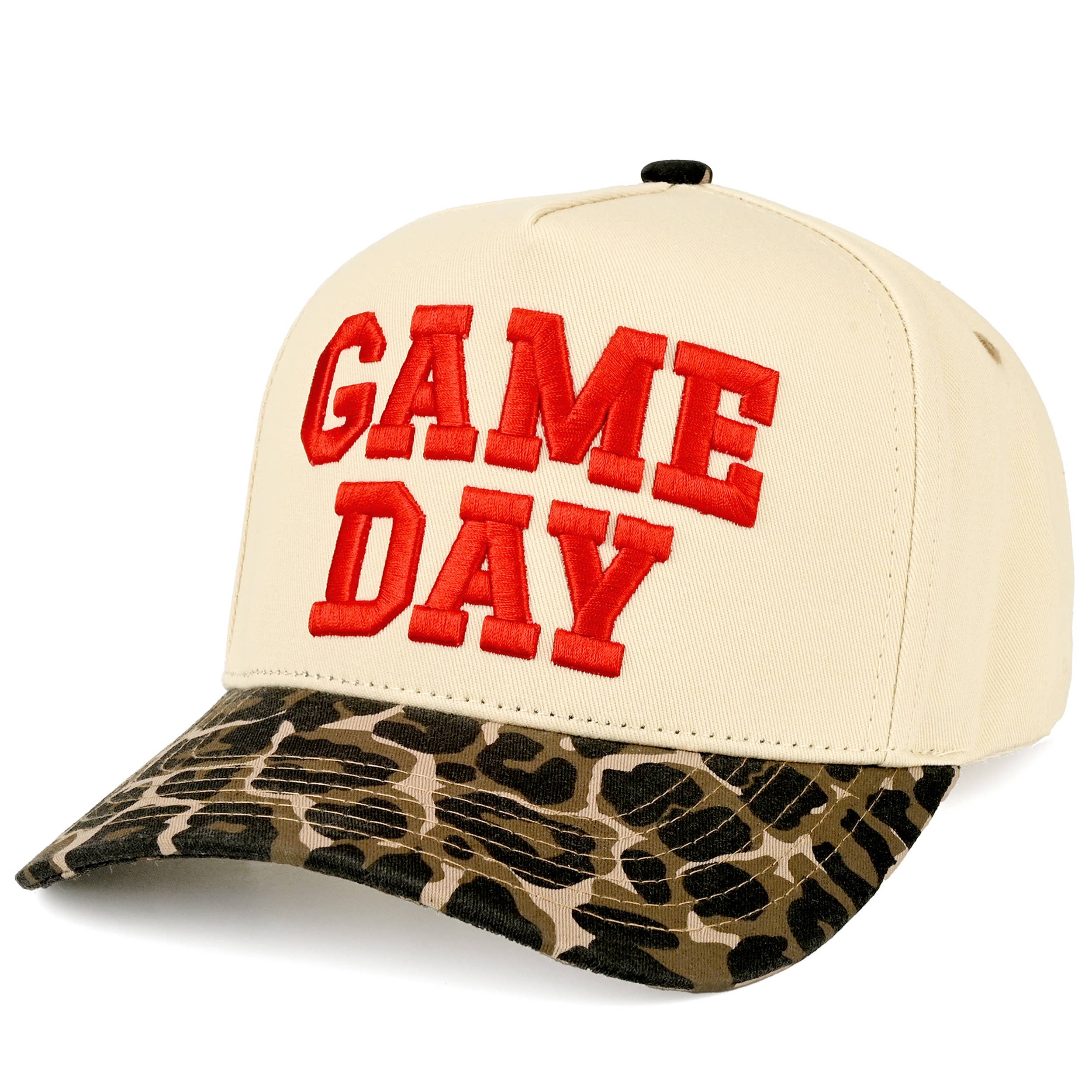 C.C GAME DAY Embroidered Cotton Baseball Cap: Black