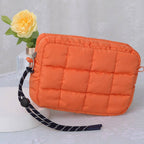 QP008 Nylon Quilted Puffer Clutch/Pouch: Teal