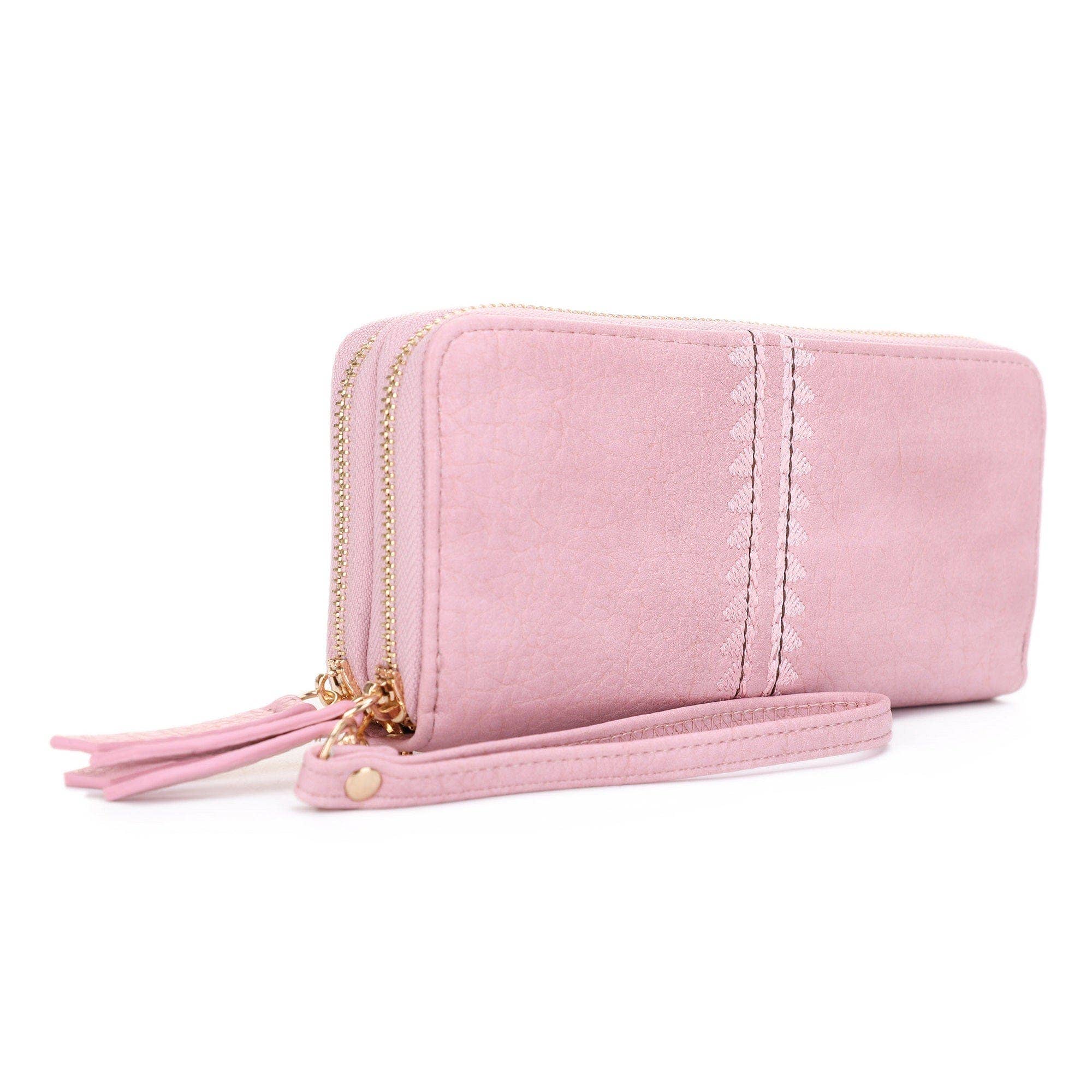 ES60164-6 Sherrie Double Zipper Wallet: Tan
