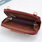 HM030 Mila Smartphone wallet Crossbody with Boho Wristlet: Black