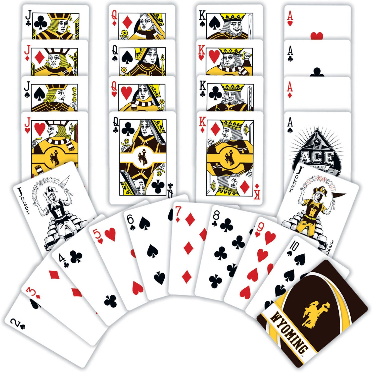 Wyoming Cowboys Playing Cards