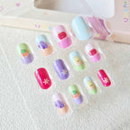 Cute Fake Artificial Kid's False Nail Tips: ASSORTED COLOR / ONE SIZE(12)