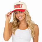 C.C MOMMIN Letter Two Tone Trucker Cap: Beige