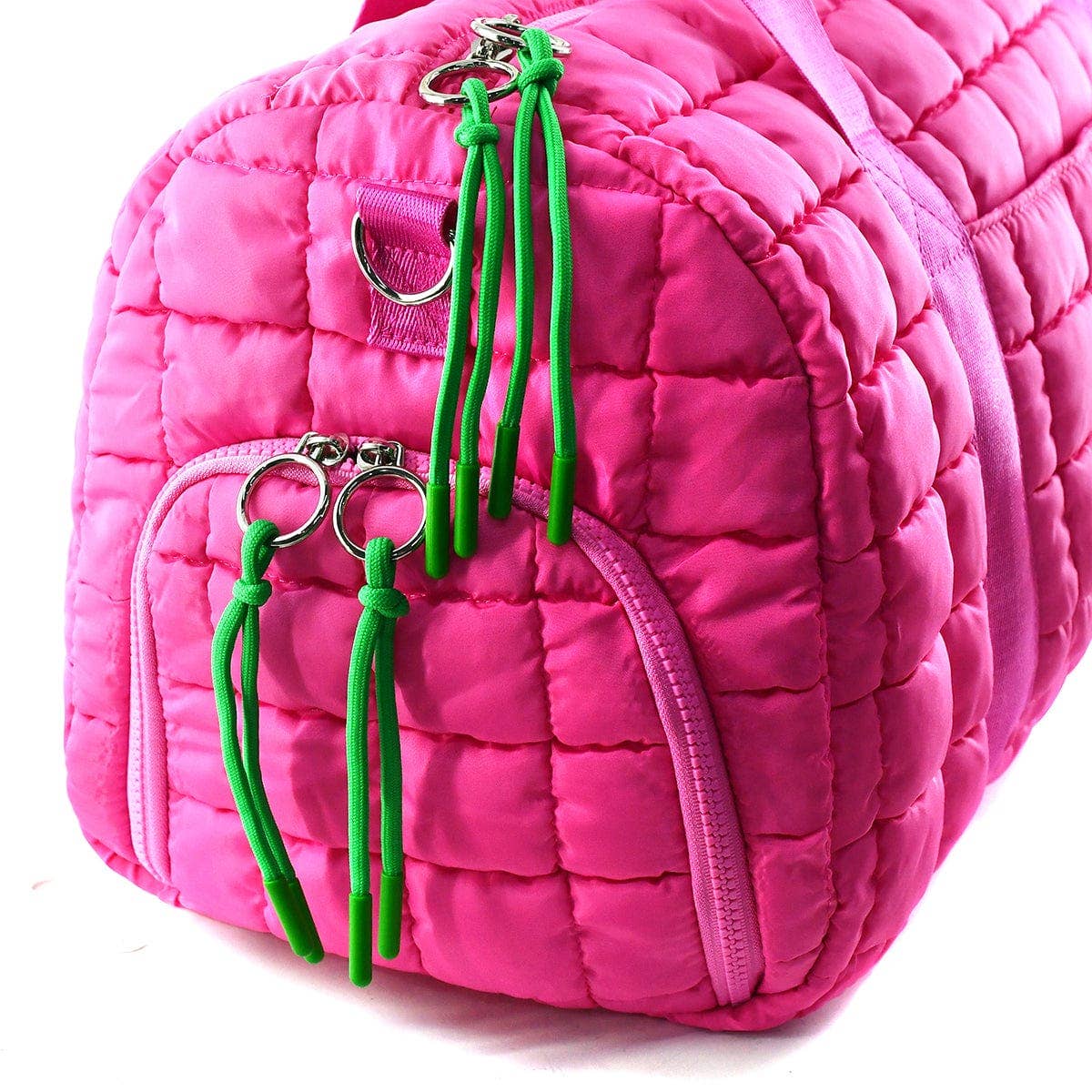 QP774 Quilted Puffer Weekender/Duffel Bag: Orange