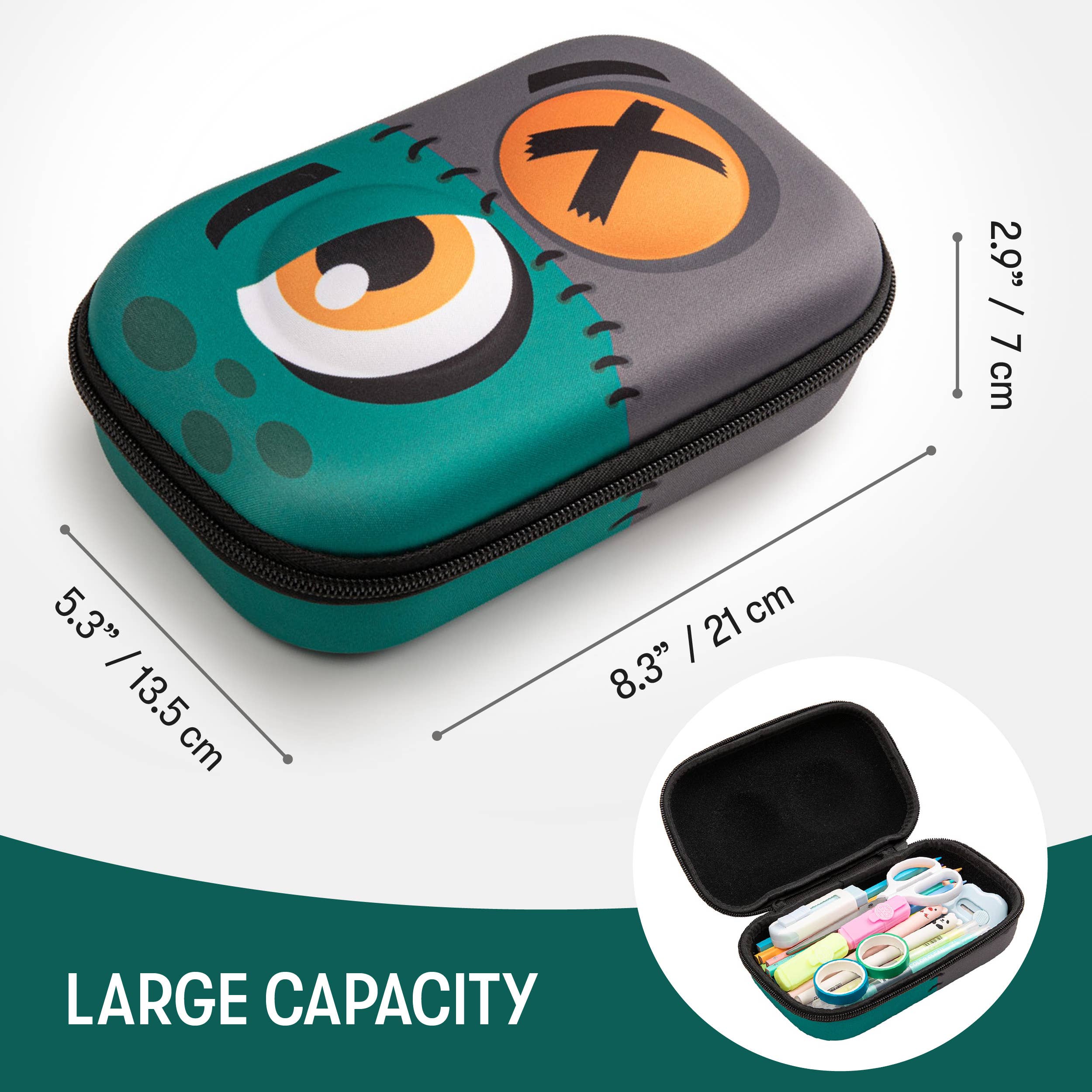 ZIPIT Zombie Storage Box, Pencil Case Gift for Kids