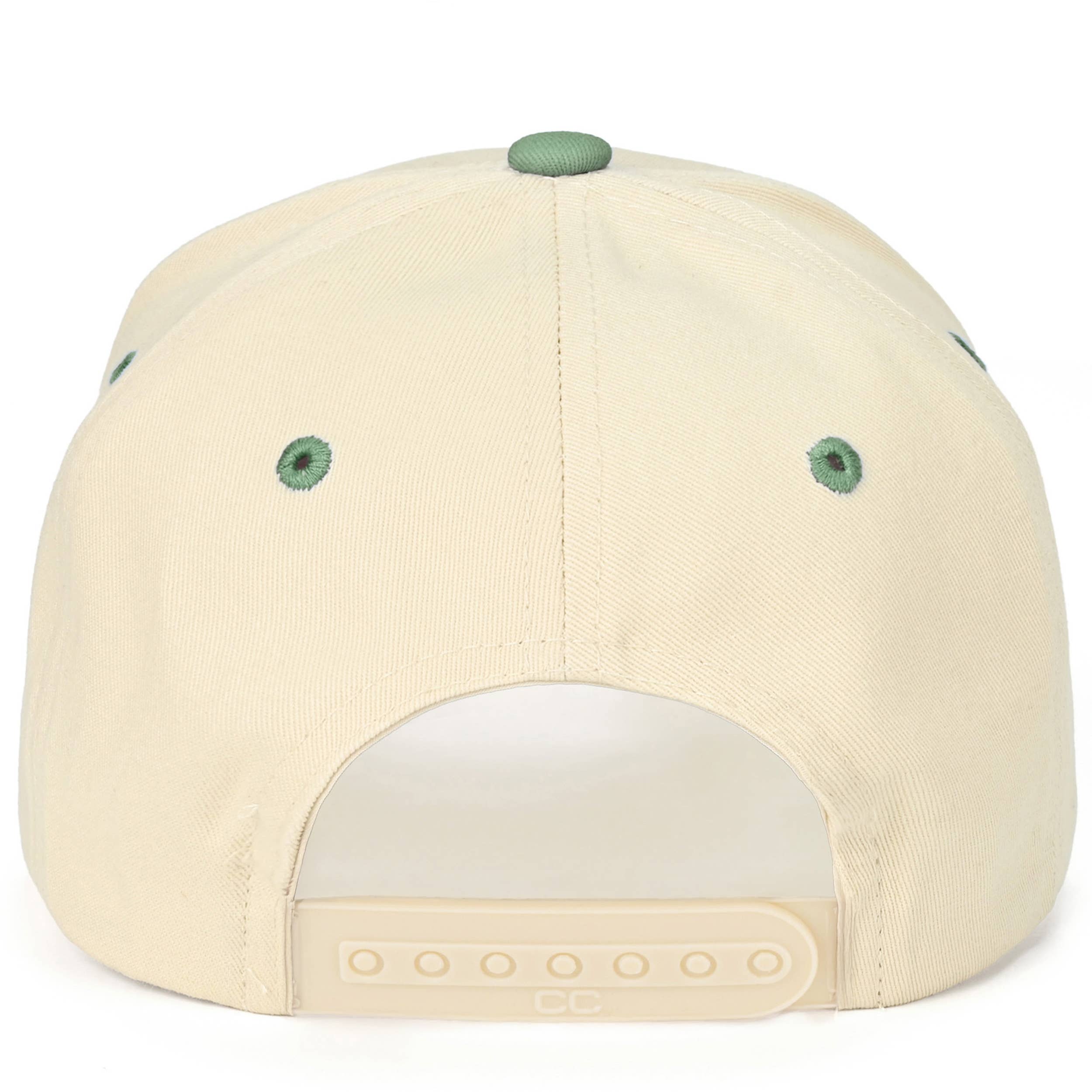 C.C SORRY ABOUT MY KIDS Letter Two Tone Trucker Hat: Sage