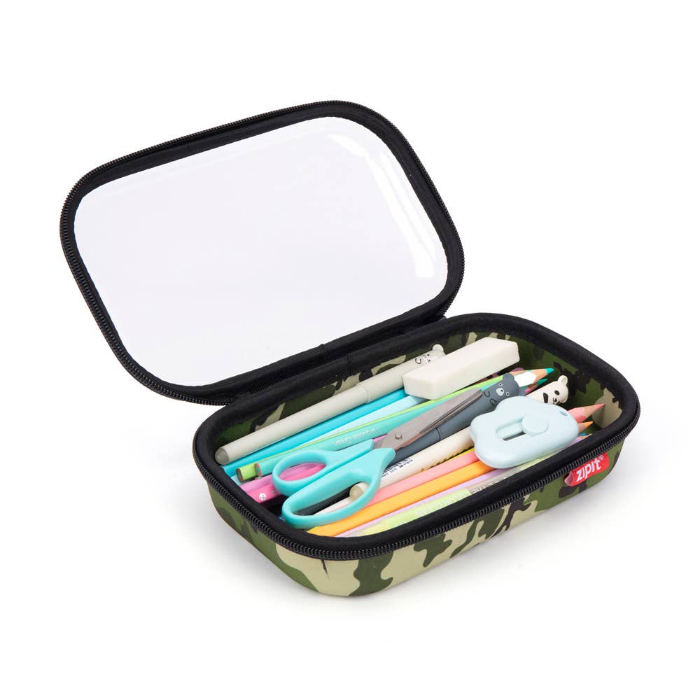 ZIPIT Clear Top Pencil Box for Kids, Pencil Case: Heart