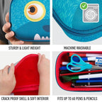 ZIPIT Wildlings Box, Cute Pencil Case Gift for Kids: Wild Black