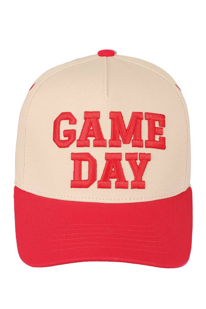 C.C GAME DAY Embroidered Cotton Baseball Cap: Black