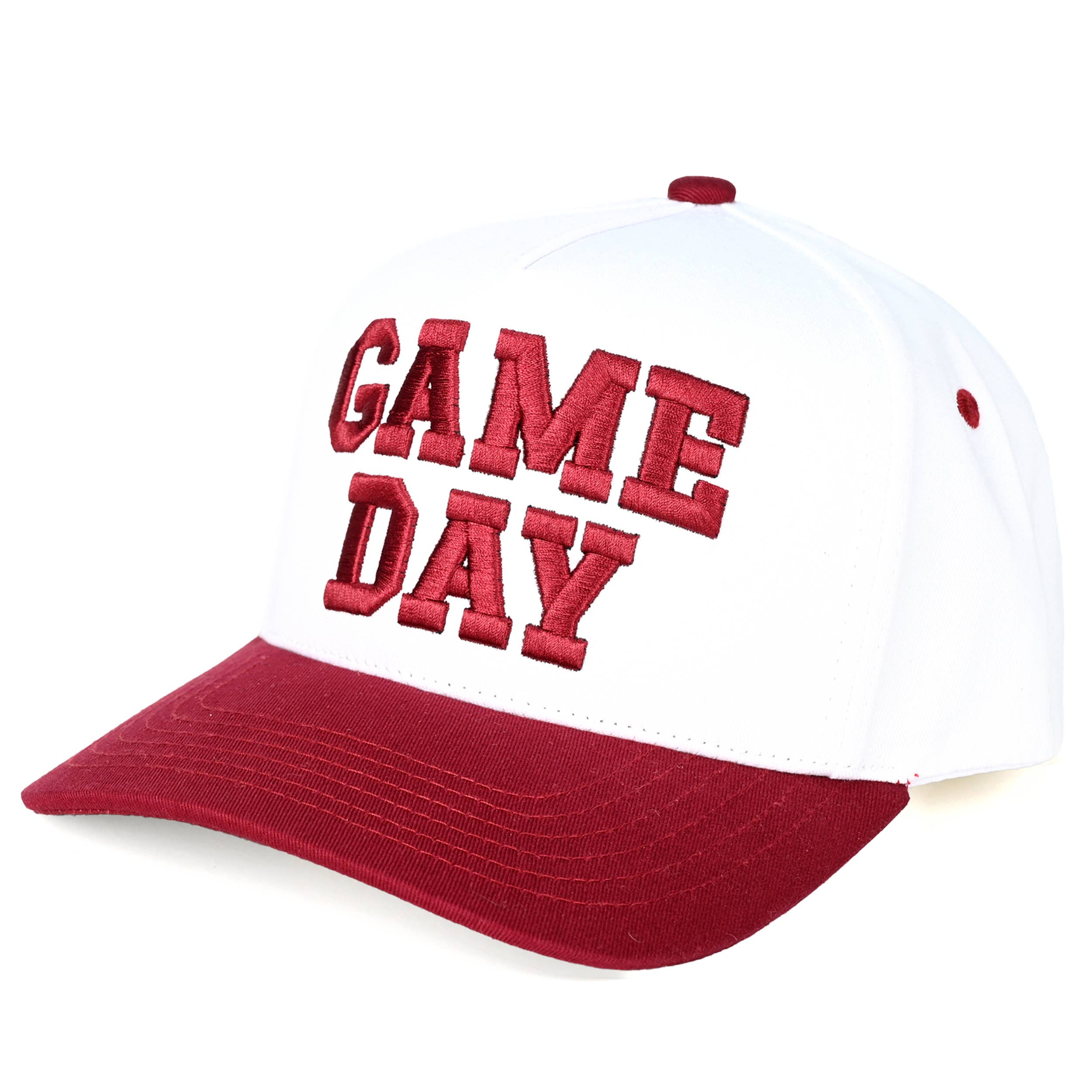C.C GAME DAY Embroidered Cotton Baseball Cap: Black