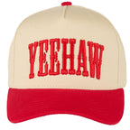 C.C YEEHAW Embroidery Two Tone Cotton Trucker Cap: Denim