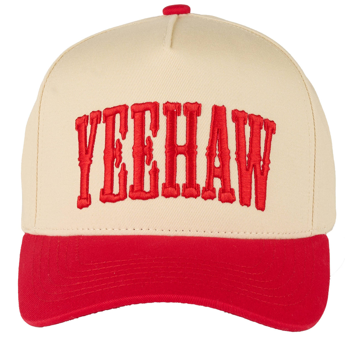 C.C YEEHAW Embroidery Two Tone Cotton Trucker Cap: Denim
