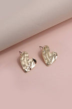HAMMERED HEART EARRINGS