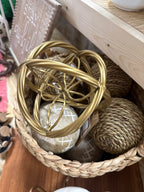 Gold Abstract Sphere Decor