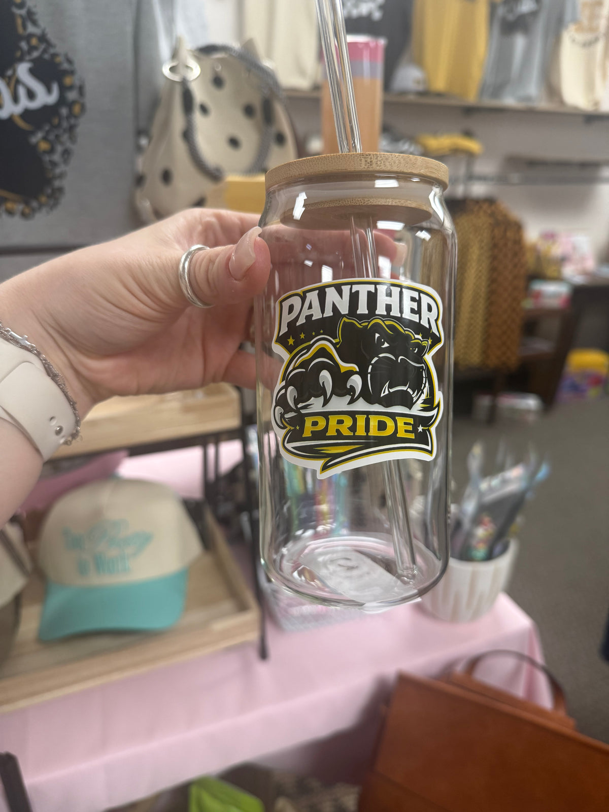 GLASS ICED COFFEE CUP