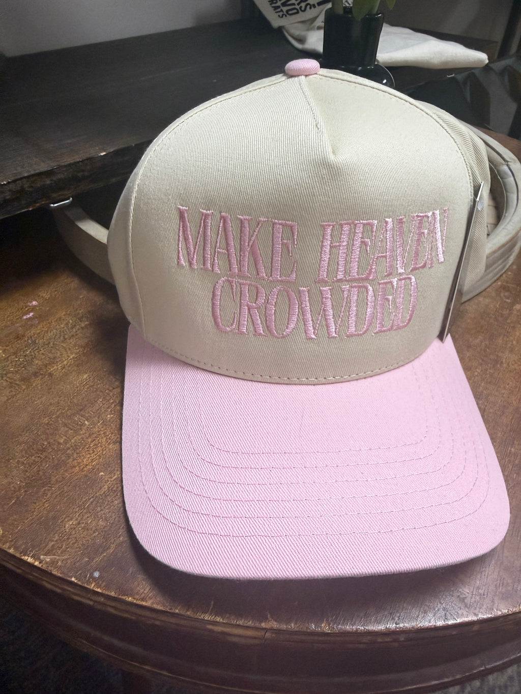 Make Heaven Crowded trucker hat