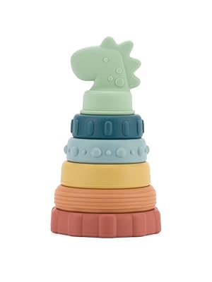 Itzy Ritzy Stacker Silicone Teething Toy Dino
