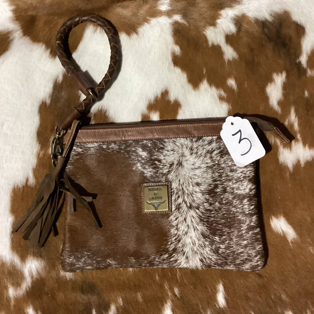 Leather Wristlet Cowhide Clutch Purse - Prudence