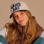 C.C GAME DAY Embroidered Cotton Baseball Cap: Black