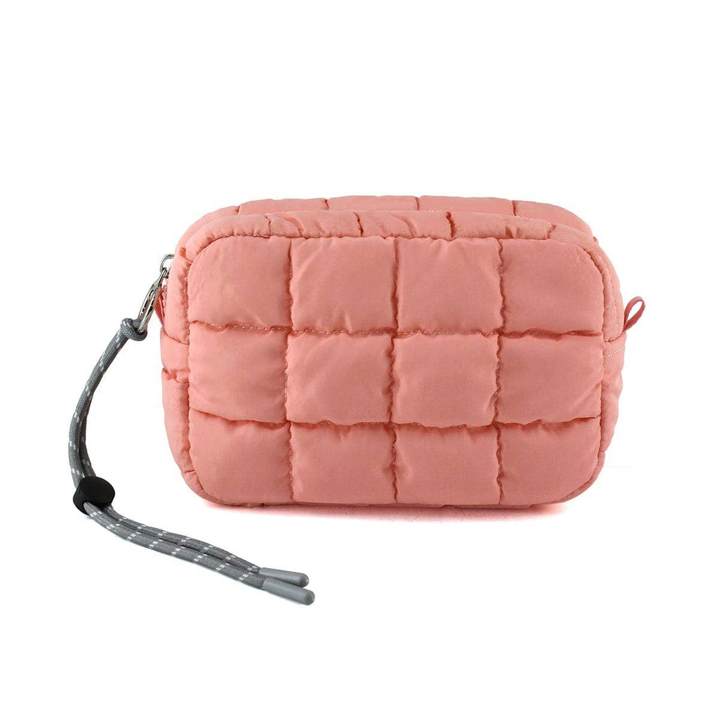 QP008 Nylon Quilted Puffer Clutch/Pouch: Teal