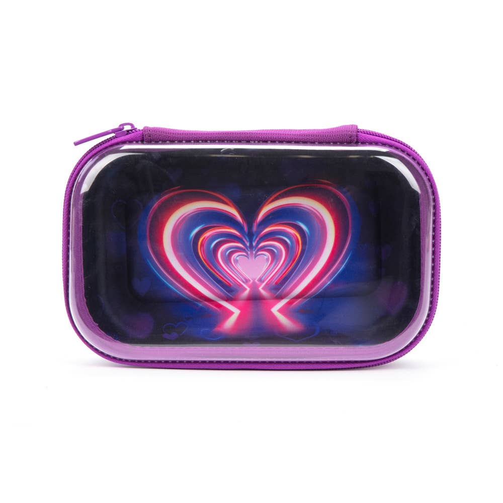 ZIPIT Clear Top Pencil Box for Kids, Pencil Case: Heart