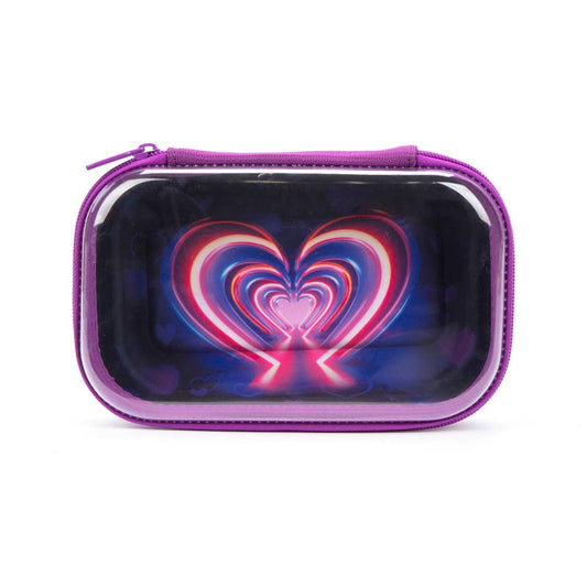 ZIPIT Clear Top Pencil Box for Kids, Pencil Case: Heart
