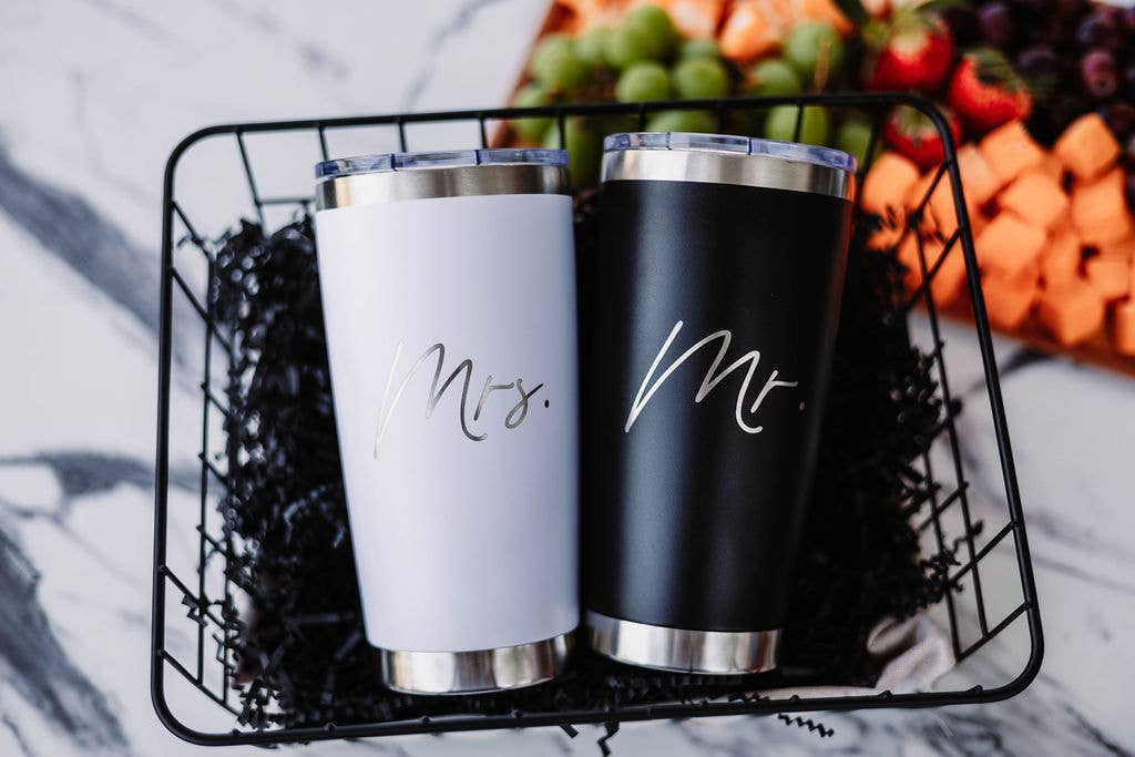 Set of Mr. and Mrs. Tumblers