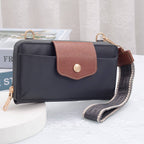 HM030 Mila Smartphone wallet Crossbody with Boho Wristlet: Pomegranate