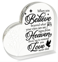 Memorial Heart With Gift Box - Acrylic Dandelion In Wind