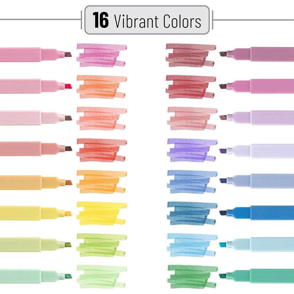 Aesthetic Highlighters 16 Pack: Morandi Colors