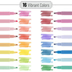 Aesthetic Highlighters 16 Pack: Morandi Colors